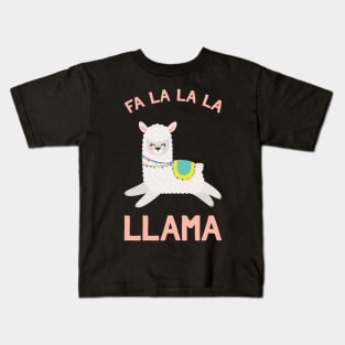 Fa La La Llama - Funny Christmas Ugly Sweater Llama Kids T-Shirt